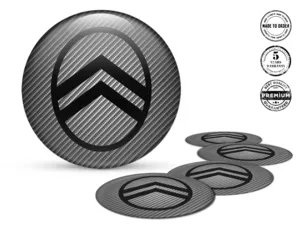 Citroen Adesivo Silicone Stile Emblemi Cerchio Cupola